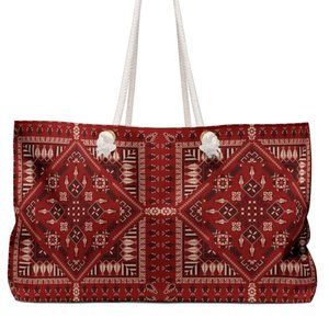 Palestinian Arabic Pattern Weekender Reusable Tote Bag I Stand with Gaza